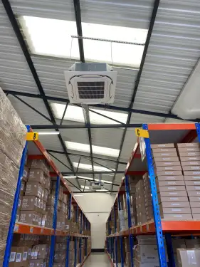 Click Here To Enlarge This Photo Of Commercial Air Conditioning Installation - Teapigs Warehouse&comma; West London