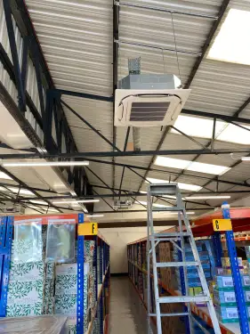 Click Here To Enlarge This Photo Of Commercial Air Conditioning Installation - Teapigs Warehouse&comma; West London