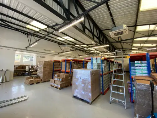Click Here To Enlarge This Photo Of Commercial Air Conditioning Installation - Teapigs Warehouse&comma; West London