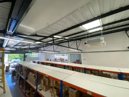 Click Here To Enlarge This Photo Of Commercial Air Conditioning Installation - Teapigs Warehouse&comma; West London