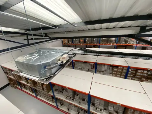Click Here To Enlarge This Photo Of Commercial Air Conditioning Installation - Teapigs Warehouse&comma; West London