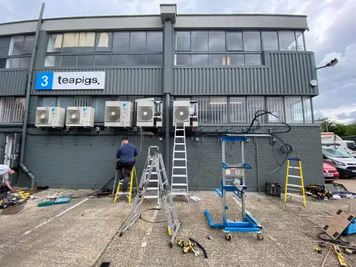 Click Here To Enlarge This Photo Of Commercial Air Conditioning Installation - Teapigs Warehouse&comma; West London
