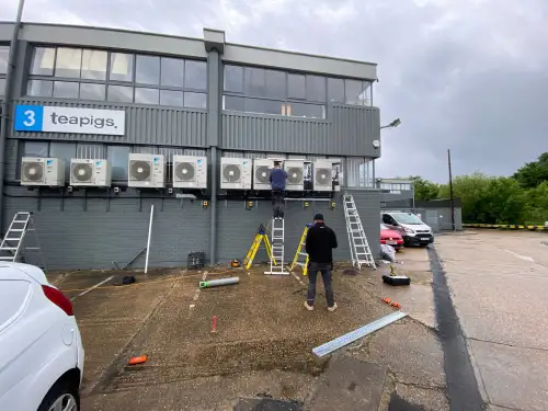 Click Here To Enlarge This Photo Of Commercial Air Conditioning Installation - Teapigs Warehouse&comma; West London