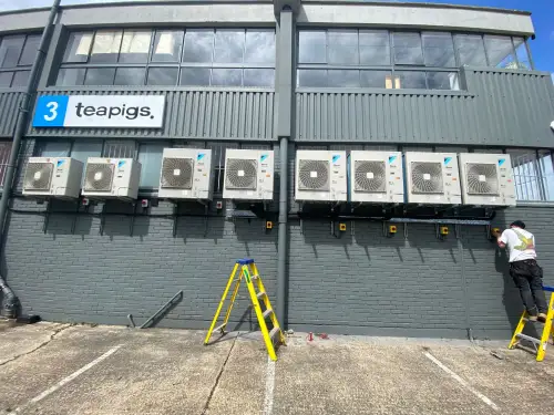 Click Here To Enlarge This Photo Of Commercial Air Conditioning Installation - Teapigs Warehouse&comma; West London