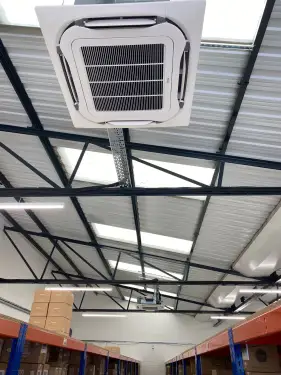 Click Here To Enlarge This Photo Of Commercial Air Conditioning Installation - Teapigs Warehouse&comma; West London