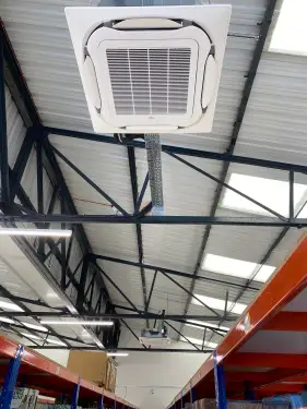 Click Here To Enlarge This Photo Of Commercial Air Conditioning Installation - Teapigs Warehouse&comma; West London