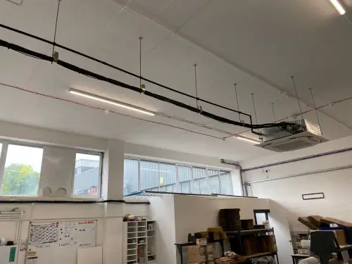Click Here To Enlarge This Photo Of Commercial Air Conditioning Installation - Teapigs Warehouse&comma; West London